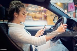 Driving Car With Phone