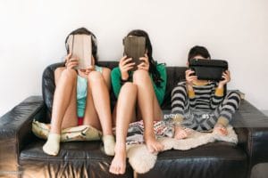 Children addicted to phone