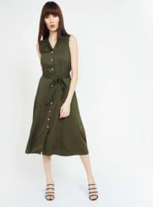 CODE Solid Midi Dress
